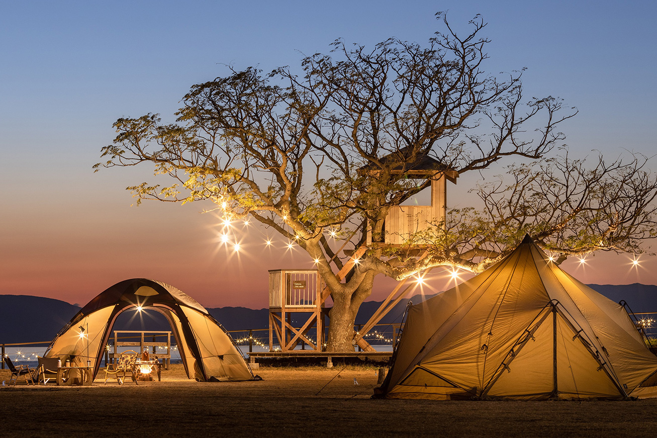 MICE Activities Acommodations Kagoshima Japan Koshikano Onsen Glamping​